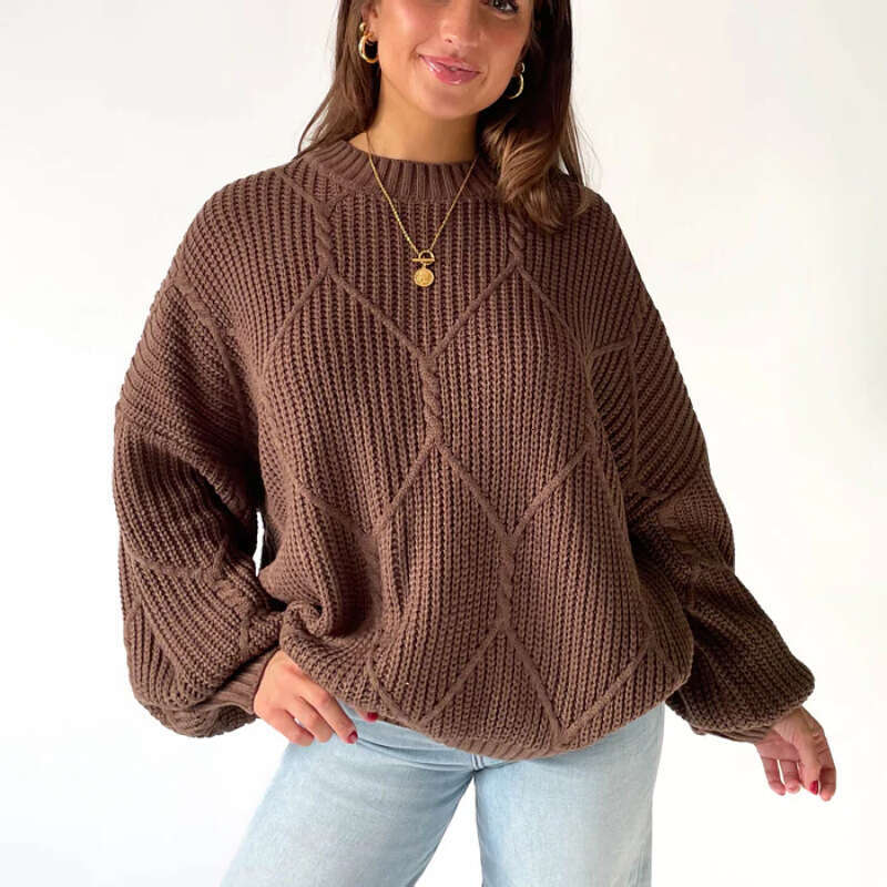 Best friend's sweater knitted top T-shirt, women's designer clothing brand, solid color pullover knitted sweater, fashionable loose casual s