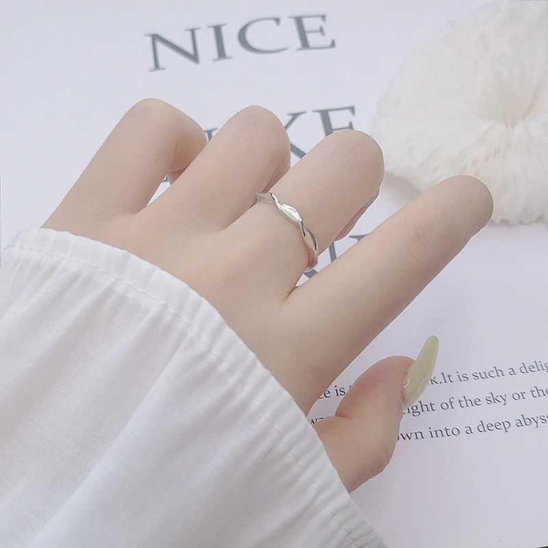 1PC OR 2PCS Couple Ring HipHop Boudoir Ins niche design For Women Men Birthday Jewelry Adjustable