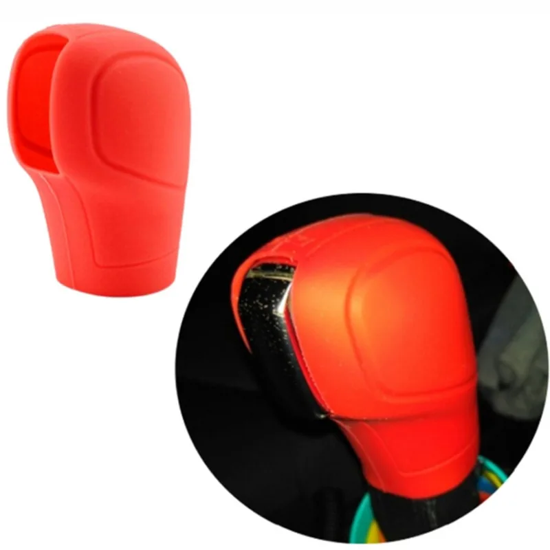 Car Silicone Gear Shift Knob Cover Gear Shift Non-Slip Grip Handle Protective Covers Manual 6-speed Car Interior Accessories