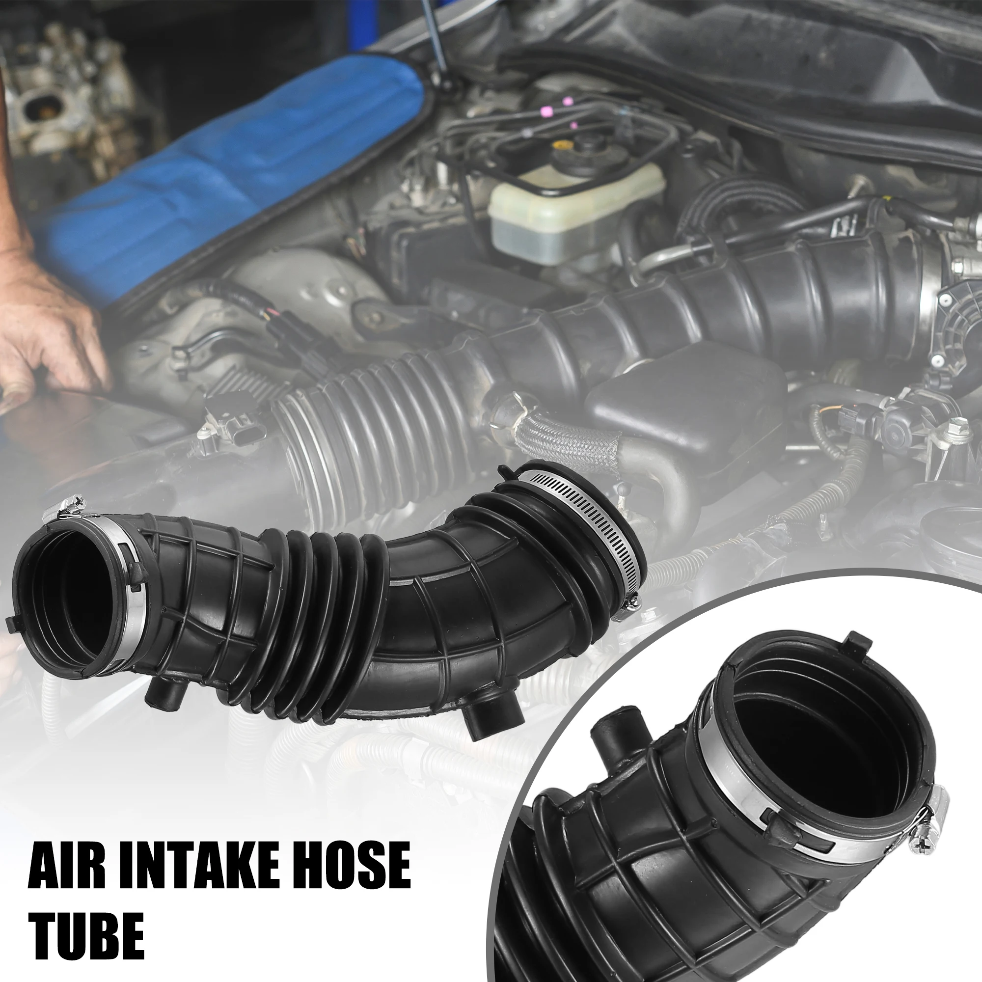 UXCELL Air Cleaner Intake Hose Tube with Clamps for Honda Accord 2.4L L4 2008 2009 2010 2011 2012