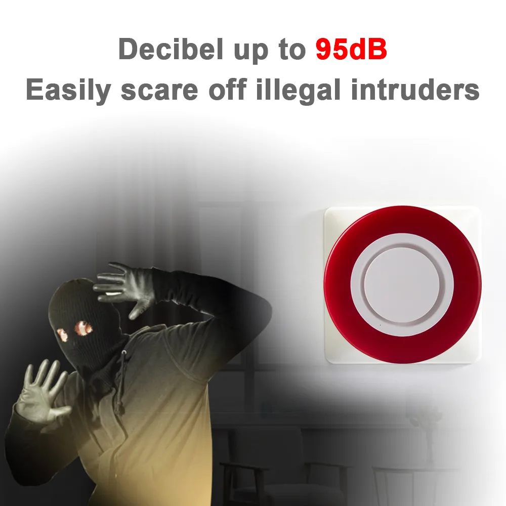 HEIMAN Zigbee 3.0 smart Strobe flash Siren Horn alarm Sound with 95DB big sounds to threaten thief HA1.2