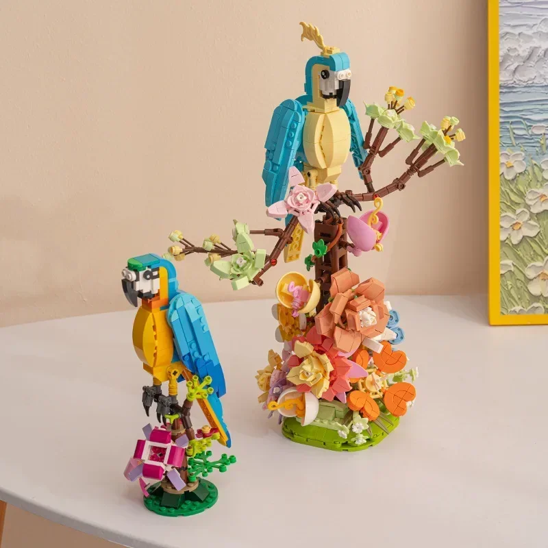 Simulated Bird Building Blocks DIY Puzzle Toy Decorations Office Home Decorations Gifts To Family and Friends