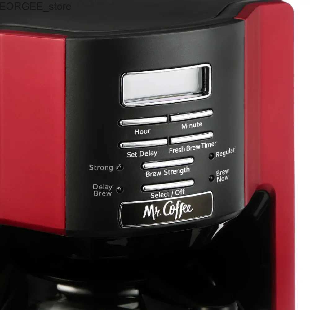 Coffee Makers 12 cup programmable coffee machine fast brewing red coffee machine Y240403