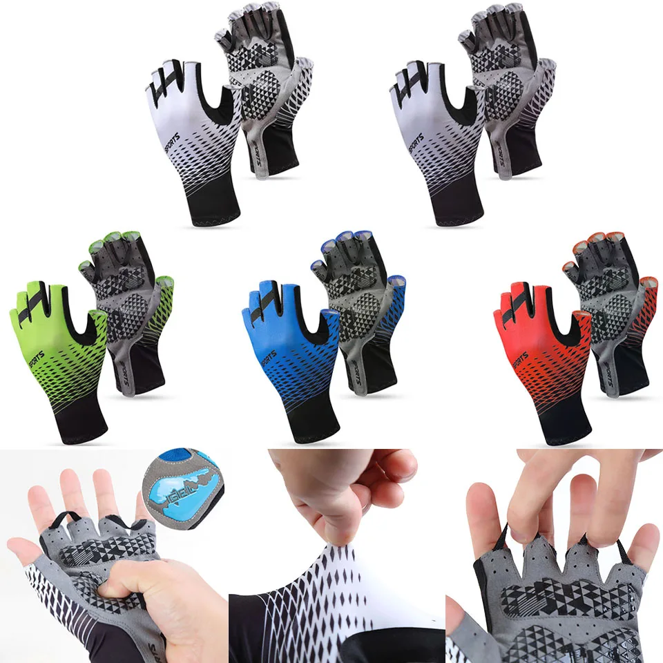 Cycling Gloves Half Finger new Women Men Bicycle Fishing Running Outdoor 2025 Sports Anti-slip Breathable Comfortable Soft Gloves