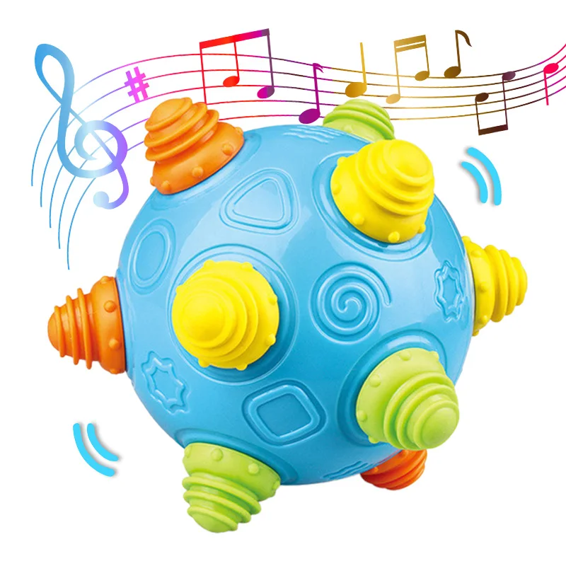 Baby Music Bouncing Ball Infant Crawling Tummy Time Toys Toddlers Bumble Dancing Ball Interactive Toy Educational Sensory Ball