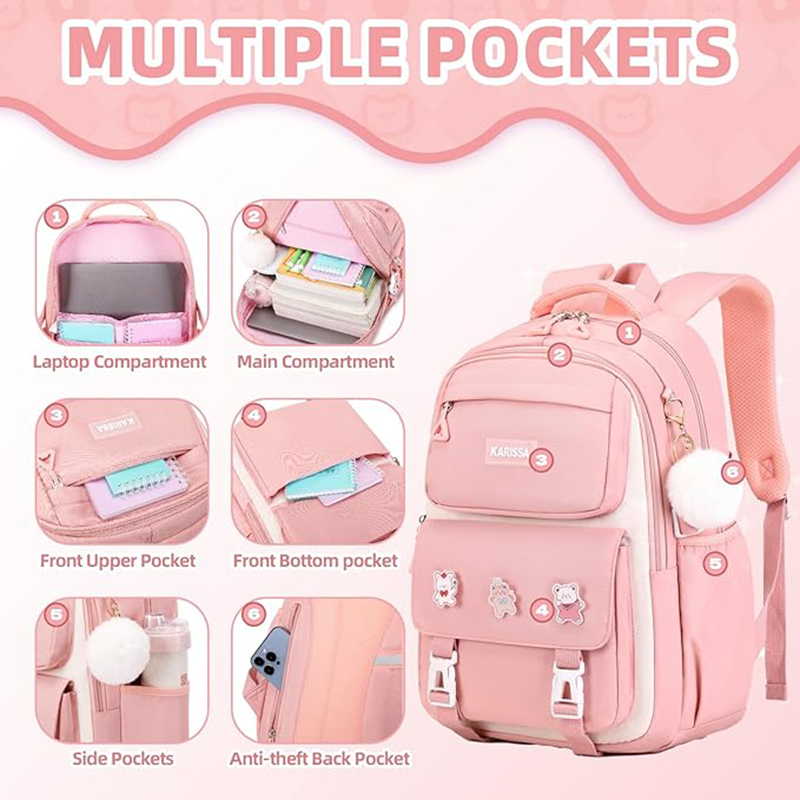 Top Quality School Backpack Set 3pcs Middle-School Elementary Bookbags Water Resistant Laptop Backpack Children School Bag