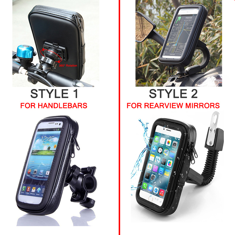 Waterproof Motorcycle Phone Holder For iPhoneX 8 7 6s Bike GPS Holder Armor Phone Bag For iPhone6s Plus Support Telephone Moto