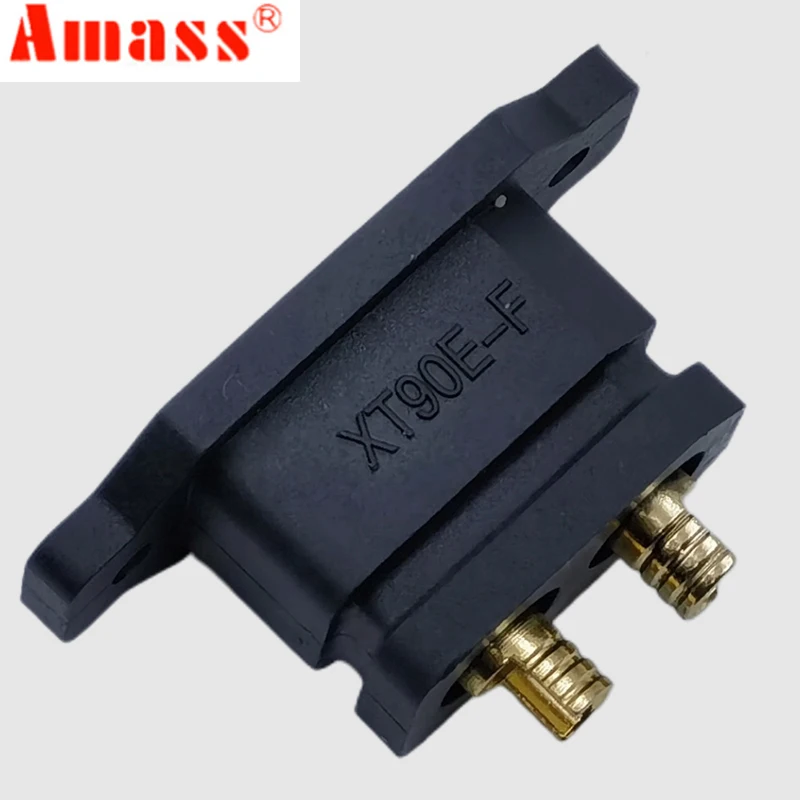 Original Amass XT90E-F Battery XT90E Female Plug Gold-plated XT90 Mountable Connector Black Socket