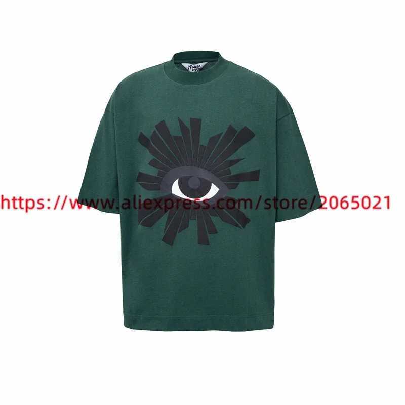 Men's T-Shirts Puff Print House Of Errors T Shirt For Men Women Casual Eye Print Tee T-Shirt J240402