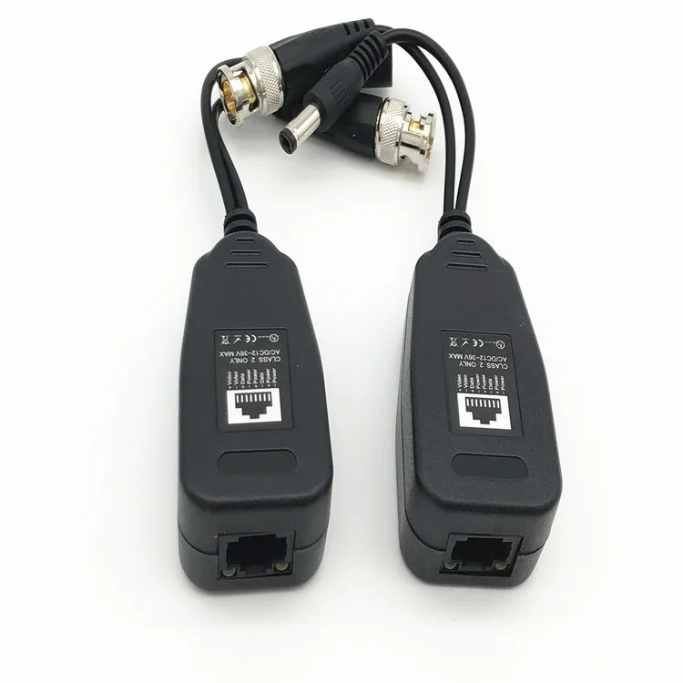 5 Pairs CCTV Coax BNC Video Power Balun Transceiver to CAT5e 6 RJ45 Connector HJ55