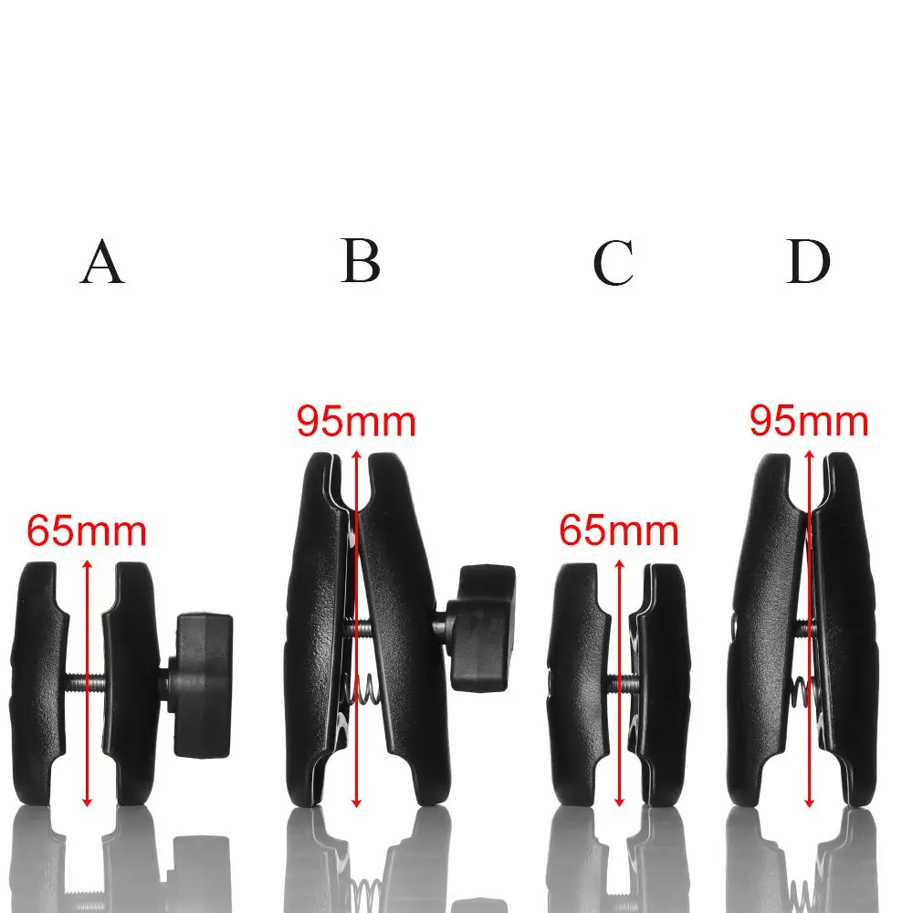 65mm or 95mm Short Long Double Socket Arm 1 Inch Ball Bases Gopro Camera Bicycle Motorcycle Phone Holder for Ram Mount