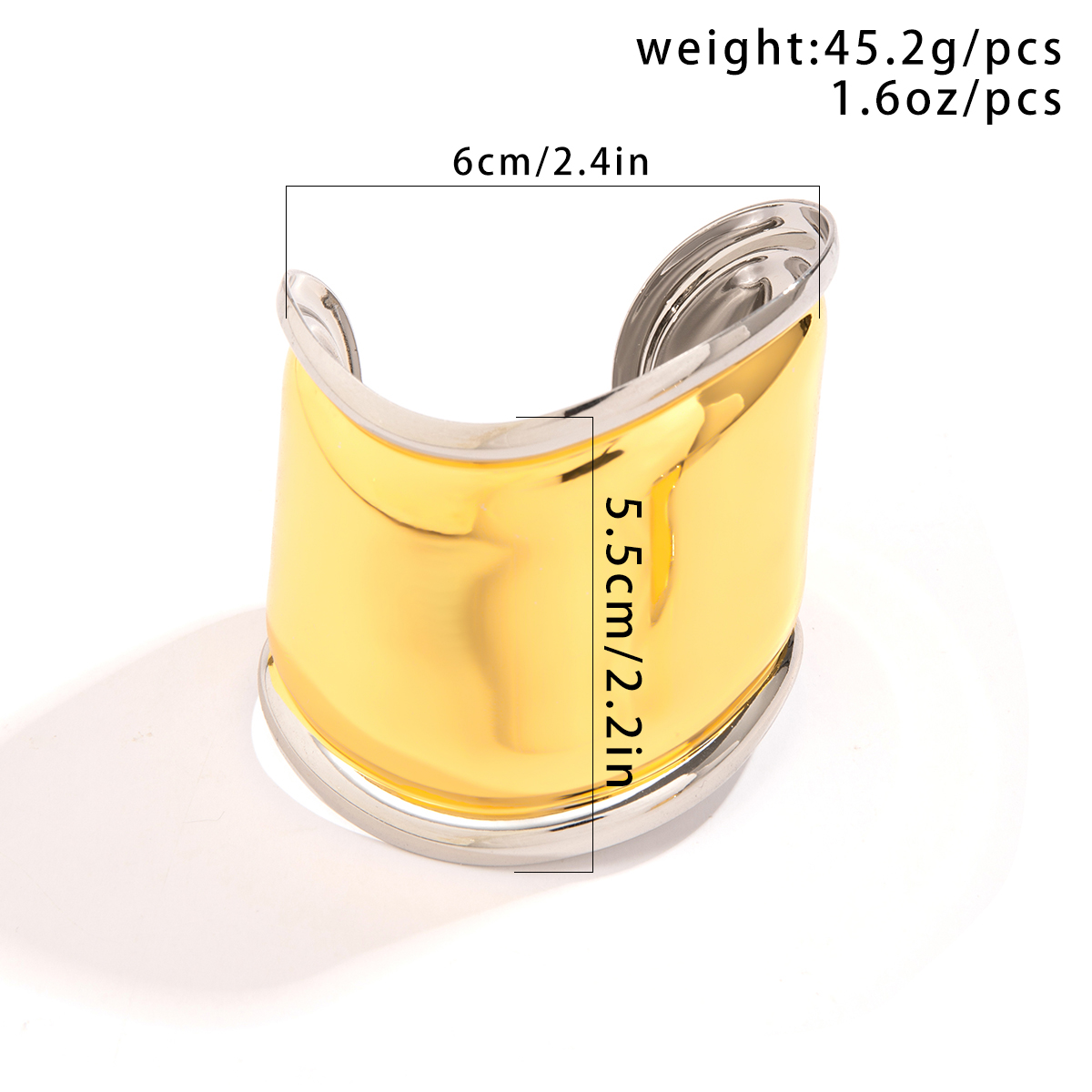 Punk Vintage Smooth Wide Open Cuff Bangles Women Goth Heavy Metal Irregular Arm Bracelet Pulseras Grunge Jewelry Steampunk Men