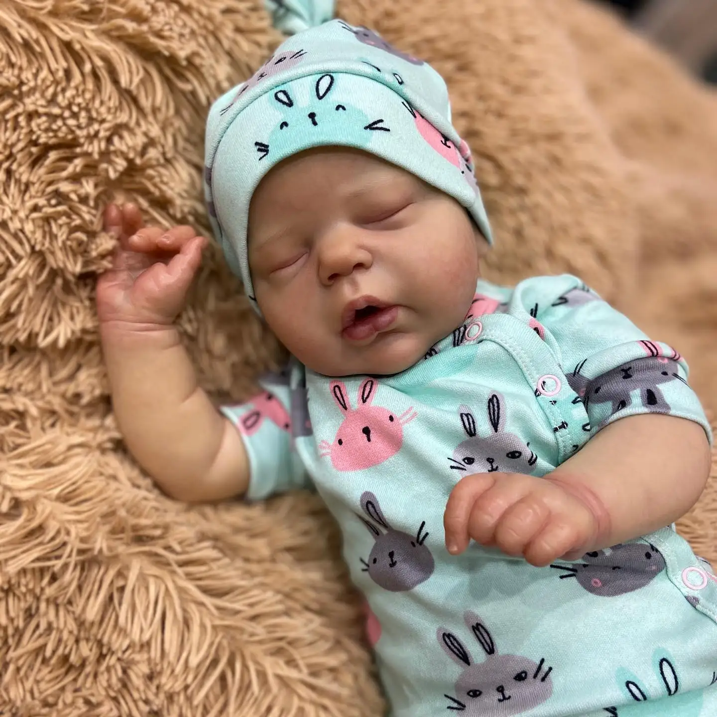 NPK 22inch NewBaby Size Reborn Alexis Lifelike Soft Touch Cuddly Baby 3D Skin Visibile Veins High Quality Art Dol