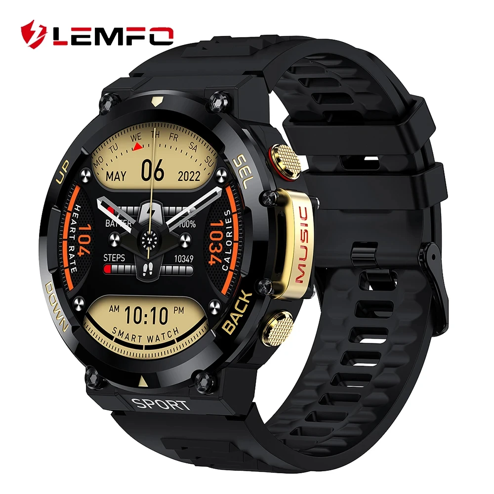 LEMFO LF33 AMOLED Smart Watch 2024 NFC Smartwatch Men Outdoor Sport Watch IP68 Waterproof Build In Music Player 1.39 Inch T-rex