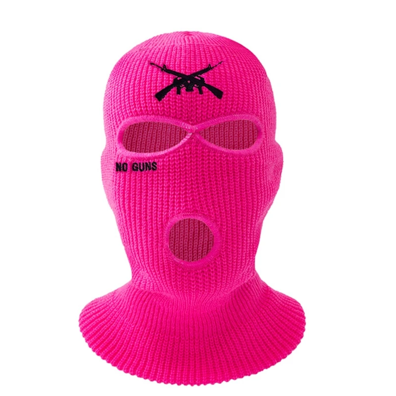 Balaclava Face Mask Motorcycle Face Shield Embroidery Ski Mask Cold-proof Full Face Mask Cosplay Gangster Drop Shipping