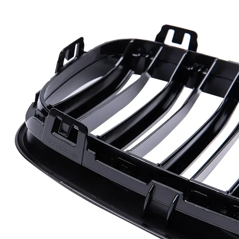 Pulleco For 2 Series F22 F23 F87 M2 Car Front Bumper Grilles Kidney Racing Grill Double Slat Grille Gloss Black 2014-2018