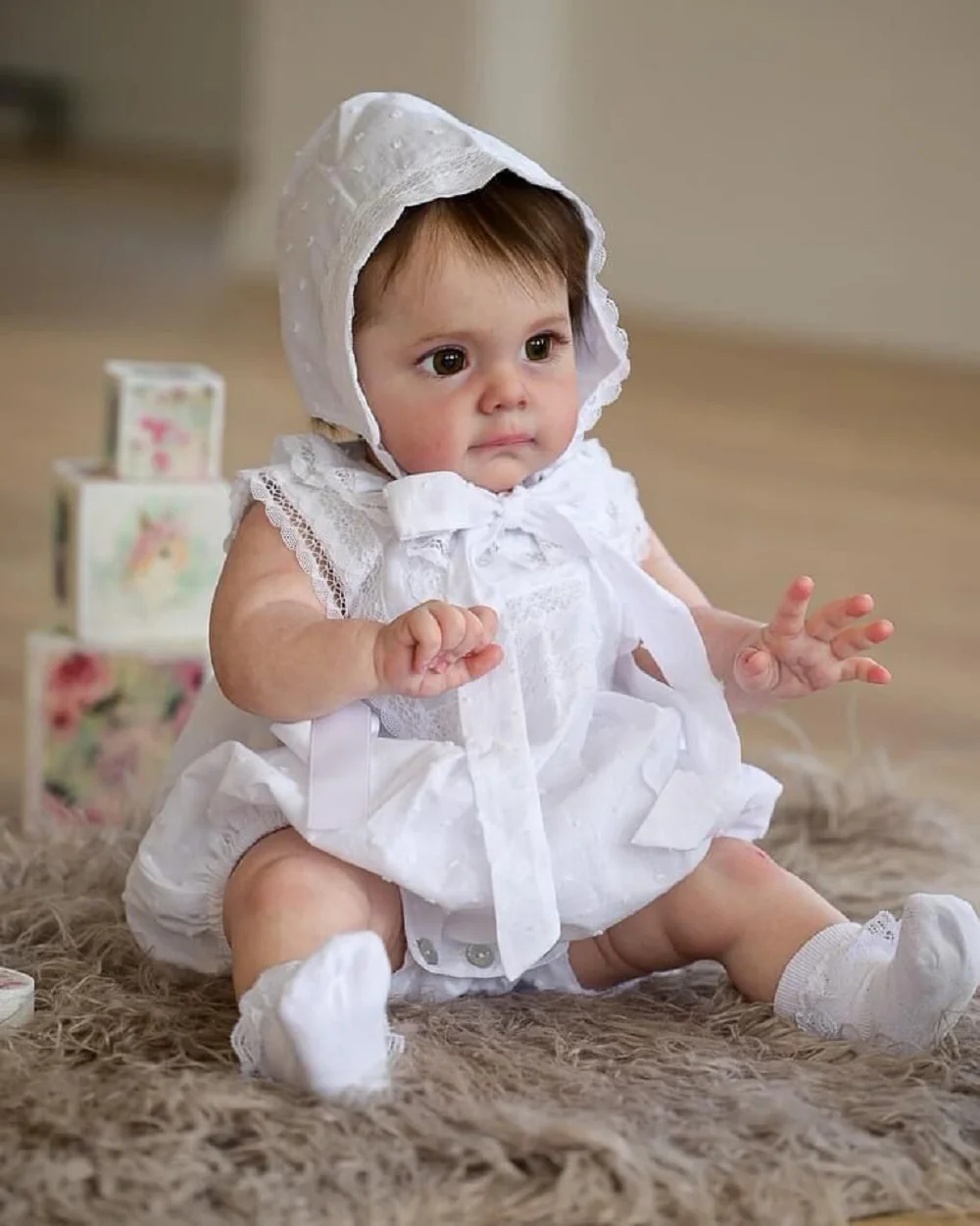 55cm Maggie Bebe Reborn Girl With Rooted Hair 3D Painted Skin Lifelike Realistic Reborn Baby Girl For Christmas's Gift