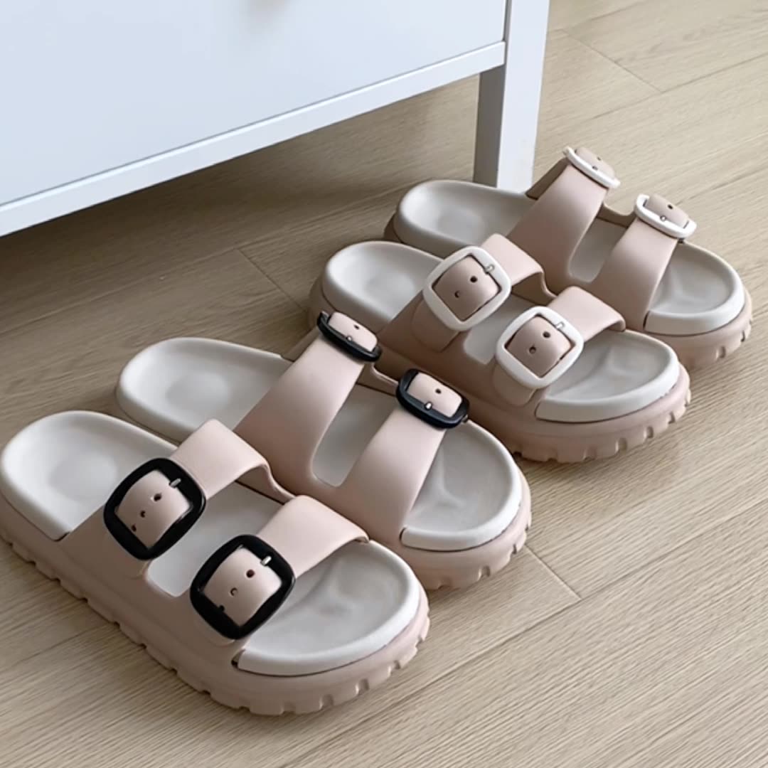 2024 New Slippers Women's Summer Shoes Casual platform slippers Indoor street sandals girls Beach shower slide