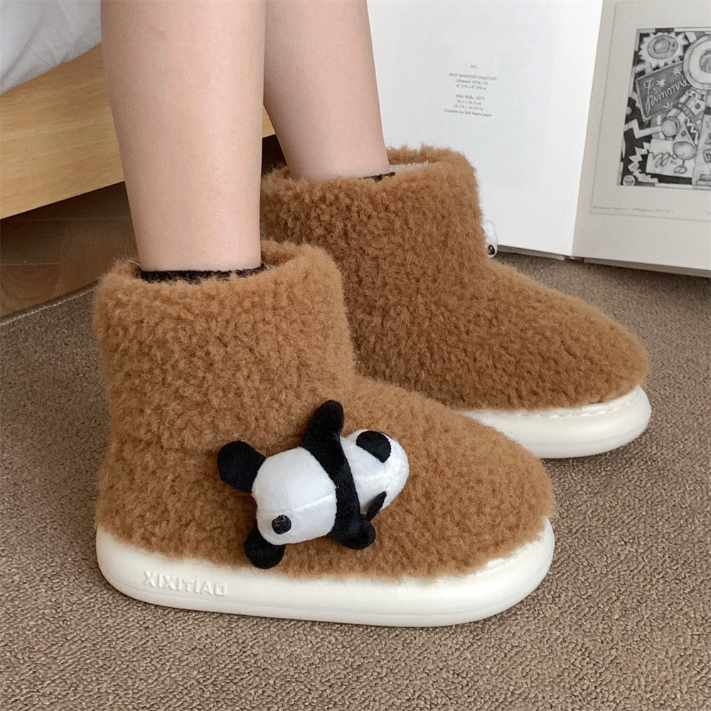 Boots Fashion Planky Bear soft platform casual slippers Classic mini boots Super Snow boots short medium platform warm shoes Sheepskin chestnut outdoo