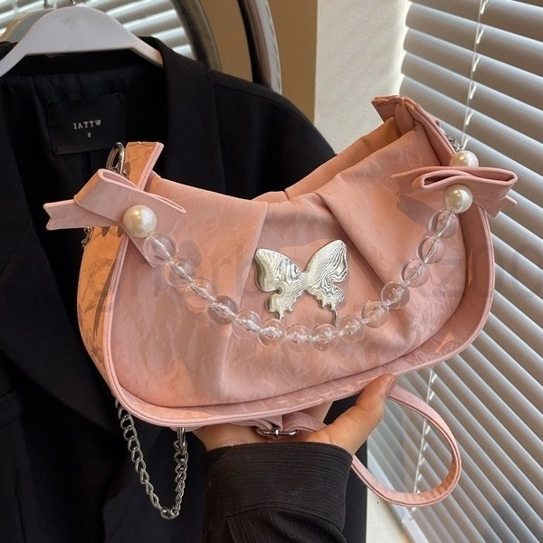 Classic Designer Bag Fashion 10a Top Woman Handbagfashion Canvas Bags French Niche Design Womens Butterfly New Style Stylish and Versatile Chain Cross