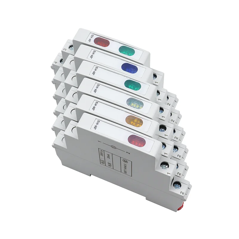 LED 1PC Din Rail Mount Pilot Lamp Modular 220V 24V VAC/DC Signal Light Indicating Red Green Blue