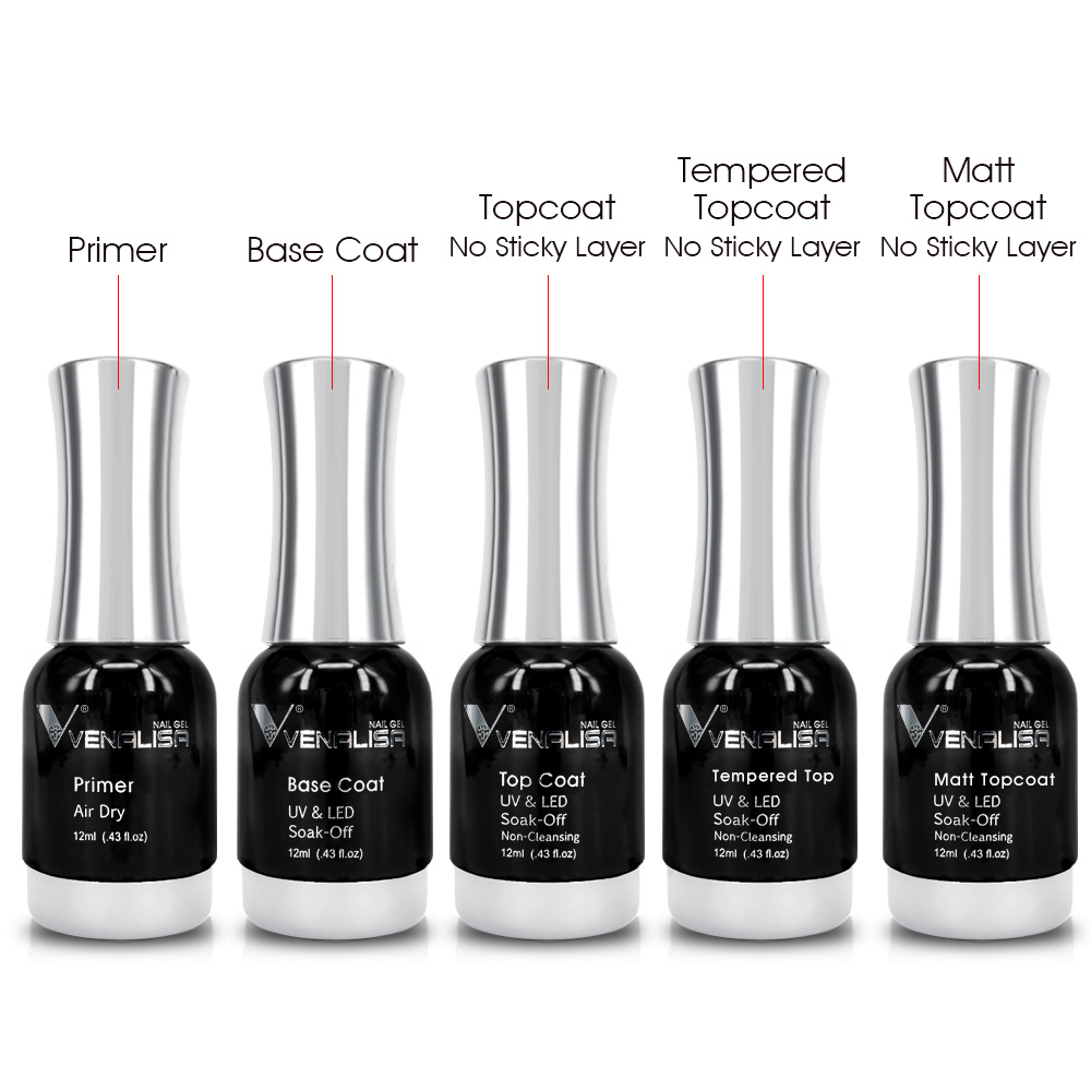 15ml VENALISA VIP Gel Nail Polish Kit Great Coverage Jelly Semi Permanent Nail Gel Beautiful Gorgeous Color Nail Manicure Set