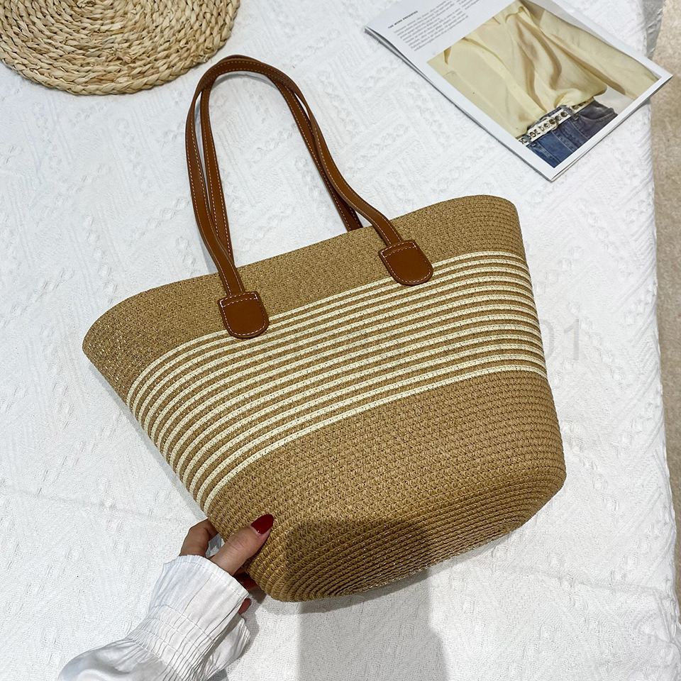 Fashion Classic Bag Designer 10a Top Woman Handbagevening Bags Womens Single Shoulder Crossbody Backpack Forest Style Woven Grass Hand Beach Tote Larg