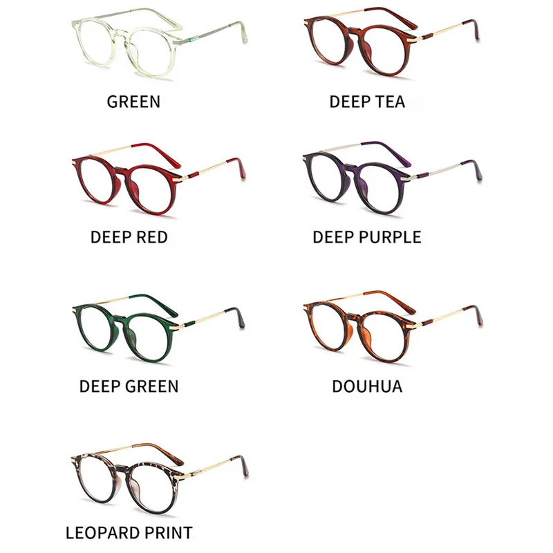 2023 Anti Blue Light HD Reading Glasses Women Men Universal Metal Round Frame Retro Classic Presbyopic Glasses 13 Colors Eyewear