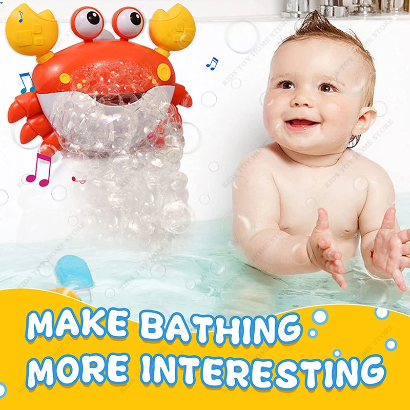 Crab Shaped Baby Bubble Bath Toys with Music Maker for tub Parent Child Machine During Time
