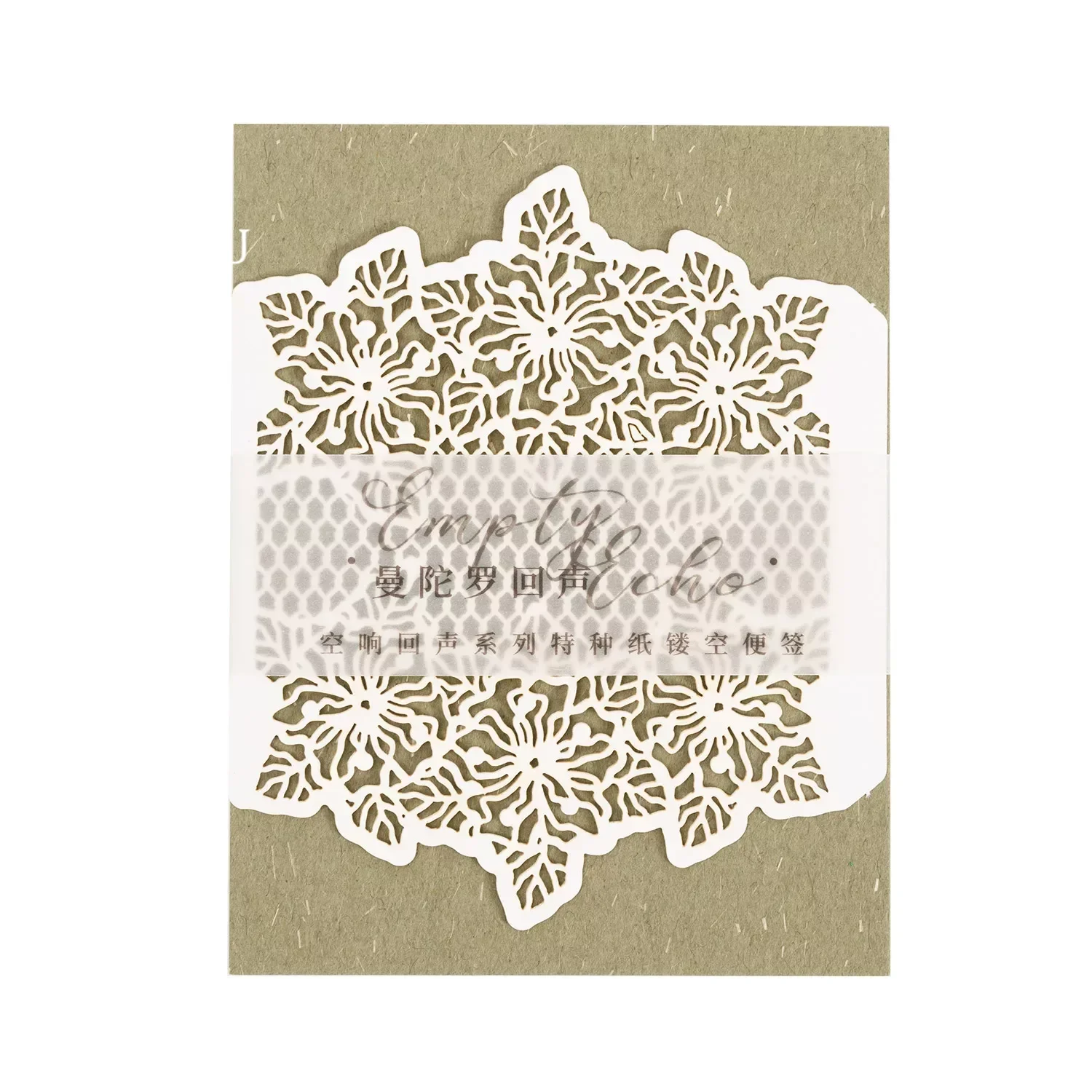 JIANWU 30 Sheets Hollow Echo Series Vintage Flower Hollow Decor Material Paper Creative DIY Junk Journal Collage Stationery