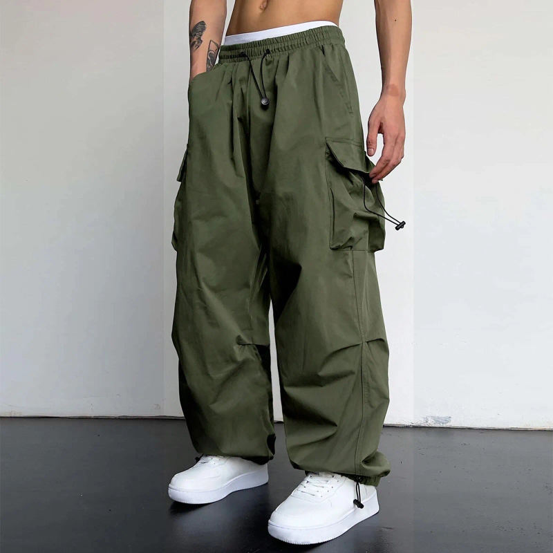 Men's Pants Haruku Oversized Cargo Parachute Men Streetwear Vintage Y2k Hip Hop Wide Leg Joggers Baggy Casual Sweatpants Techwear