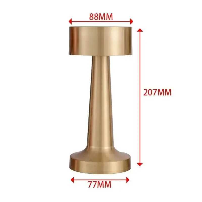 GGbingo LED Desk Lamp Retro Bar Table Lamp Touch Dimmable 3 Color Rechargeable Dining Desktop Night Light for Vintage Bar DecorLX241102