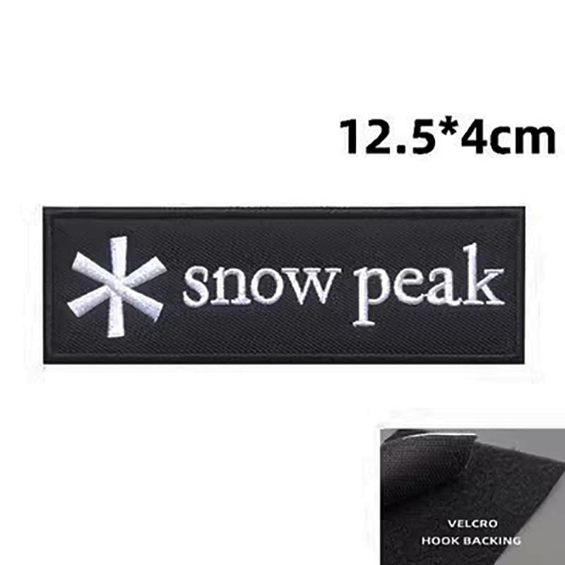 1PC Snow Peak Patch Stripes Badge Tags Chevrons Military Armband Hook Loop Embroidered Patches