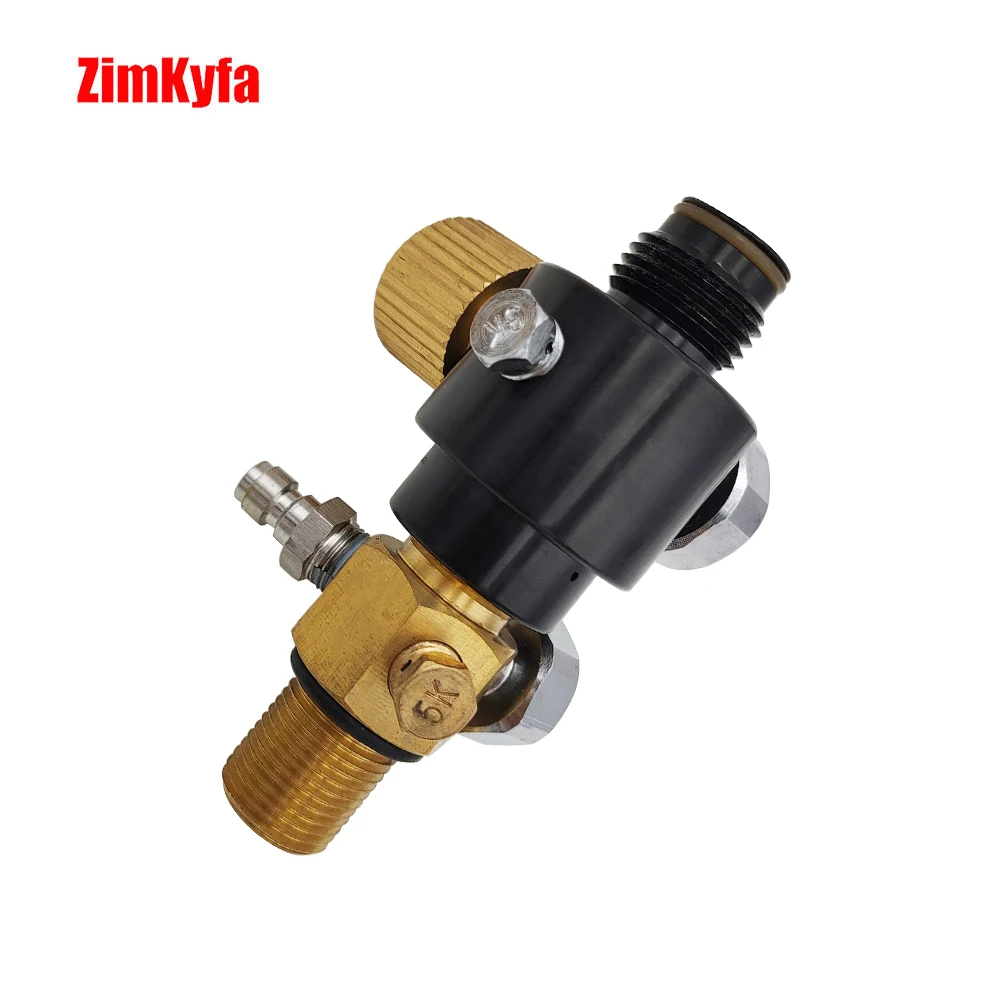 HPA Tank Bottle Regulator for M18x1.5,5/8-18UNF Pin Vae HP 200bar 3000psi,Pressure Gauge,8mm Refill Nipple,For Air Soft