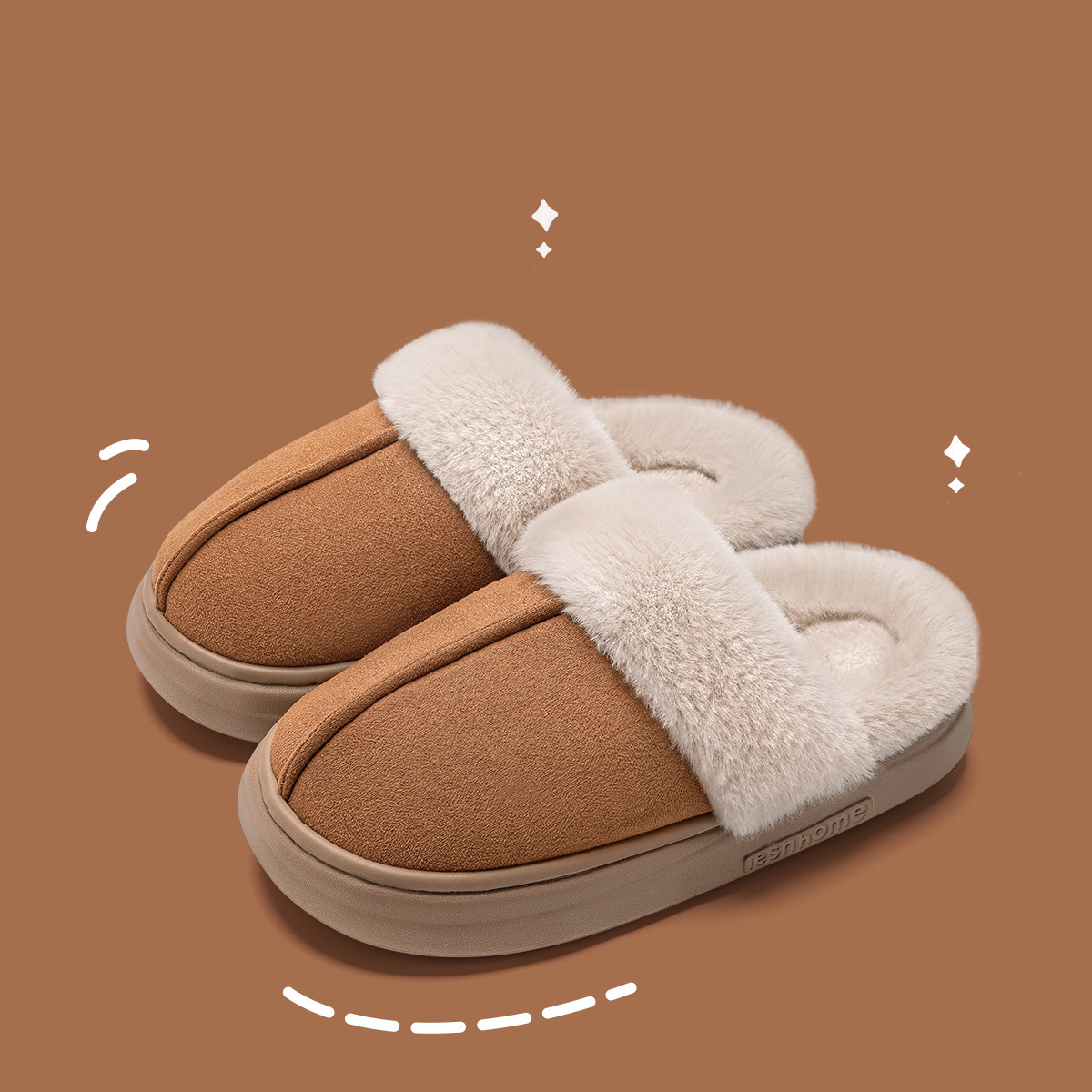 2024 new free shipping Cotton mop designer slippers for womens Suede insulation and thickening black white brown (Size is one size smaller! Order one 