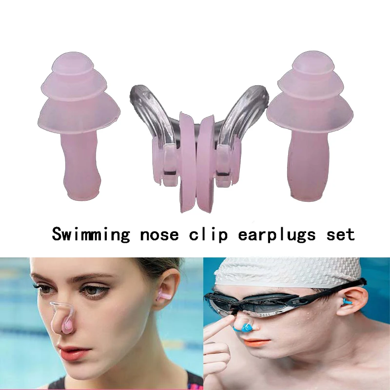 1/2/5 sets Silicone Nasal Splint Waterproof Earplug Pool Piscinas Accessories diving Swimming Multi snorkel mask surf boat