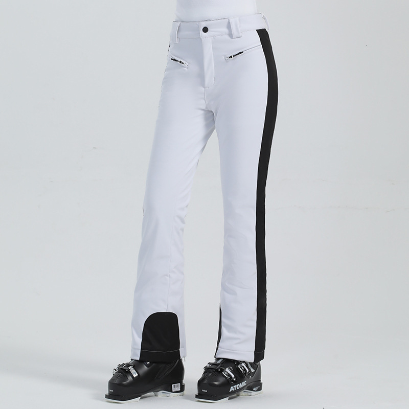 GSOU SNOW Ski For Women Windproof Waterproof Thicken Snow Pants Outdoor Sports Snowboarding, Breathable Strap Trousers