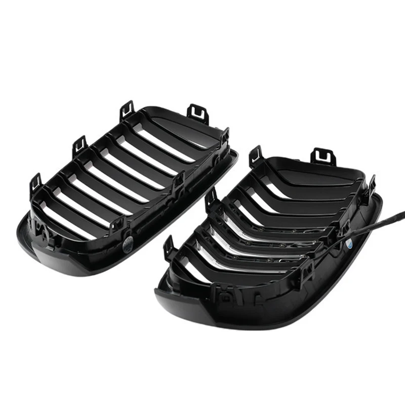 2Pcs Car Front Kidney Grille Single Slat Grille With LIght For BMW F30 F31 3 Series 2012-2019 320i 325i 328i Auto Accessories