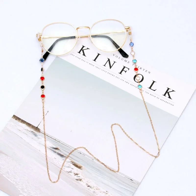 European and American Advanced Sense Glasses Chain Hanging Neck Anti-Slip Chain Hanging Rope Metal Glasses Chain