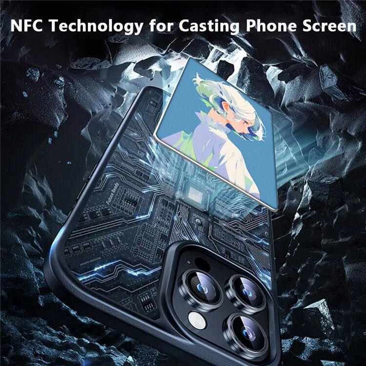 Ink Phone Smart NFC Refesh for iPhone 15 14 13 Pro Max High-end DIY Eink Back Display Screen Protection Battery Free Custom Case