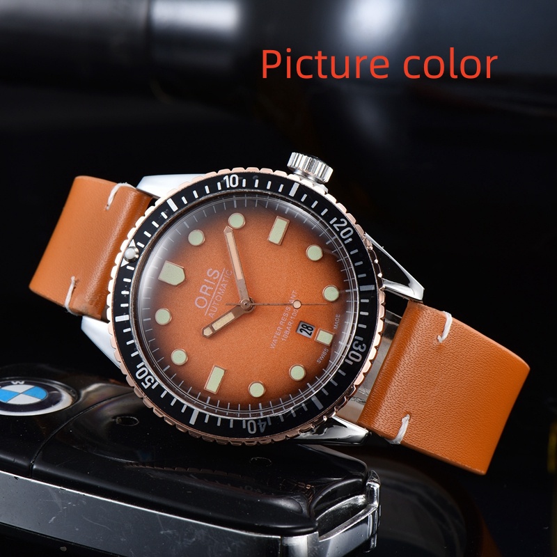 Oriss Wrist Watches for men 2024 mens Watches Three needles Quartz Watch High Quality Top Luxury Brand Clock Calendar function Fashion leather Strap Montre de luxe