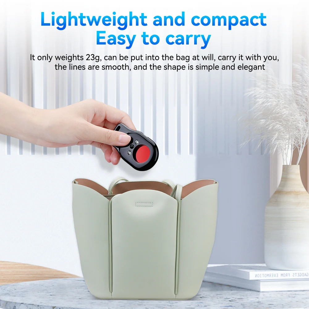 Hollarm Anti Candid Camera Detector For Outdoor Travel Hotel Rental Anti-Theft Camera LED IR Alarm Hidden Camera Detector