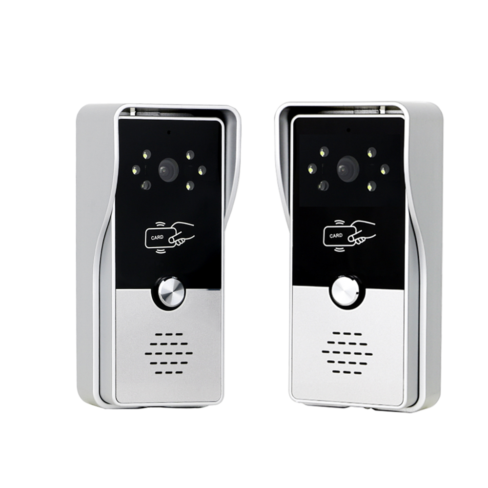 Homefong 7 Inch RFID Intercom System for Home Video Door Phone Indoor Monitor Outdoor Doorbell with Camera Unlock Day Night