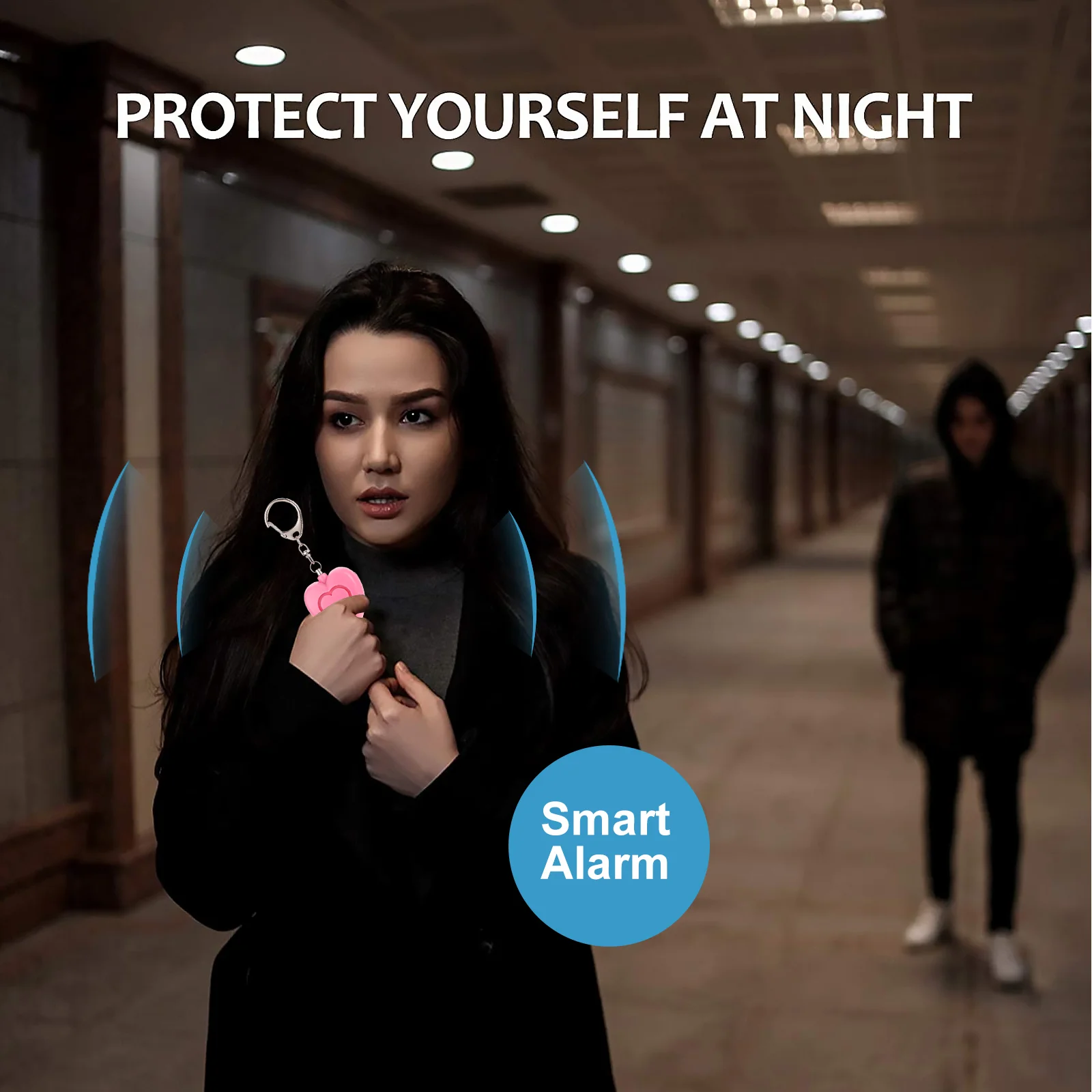 Safe Sound Personal Alarm Heart Shaped Personal Electronic Gifts with Lights