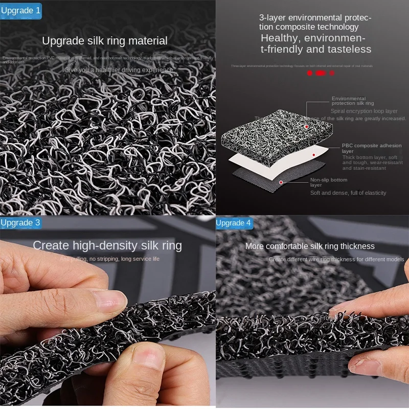 Can freely cut car coil foot pads, universal foot pads for all brands, suitable for sedans and SUVs Anti dirt and anti slip