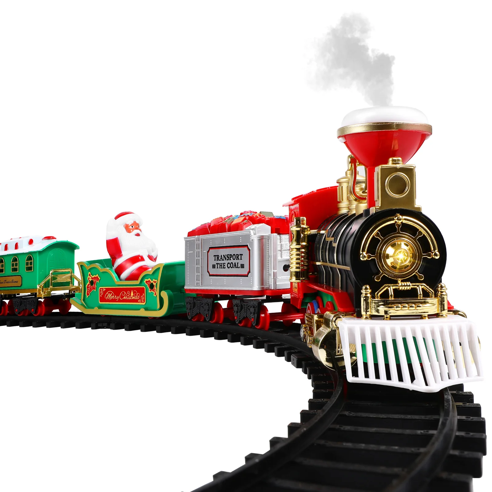 Small Train Kids Suit Christmas Toy Gift Electric Plastic Steam Engine Locomotive Child Children Railway