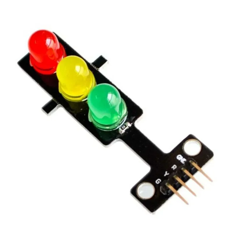 10pcsMini 5V Traffic Light LED Display Module for Arduino Red Yellow Green 5mm LED RGB Traffic Light