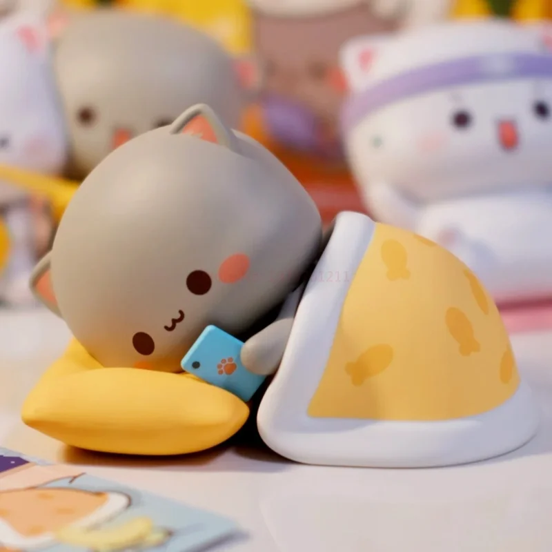 Genuine Bubu And Dudu Blind Box Love Like Peach Series Figure Peach Cat Panda Mysteries Surprise Guss Bag Decorat Gift Toy