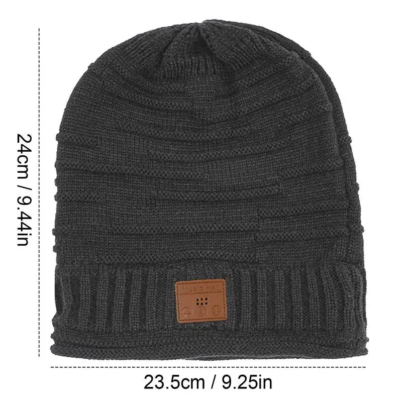 Beanie Headphones Washable Winter Warm Blue Tooth Beanies Handsfree Outdoor Sports Music Earphones Hat For Woman Men Teenagers