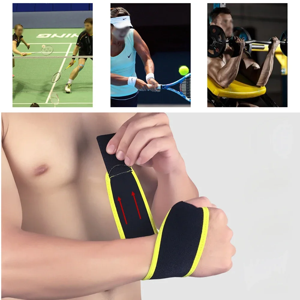 2Pcs Wrist Brace Wraps Support Adjustable Straps Fits for Carpal Tunnel,Volleyball,Badminton,Tennis,Basketball,Weightlifting